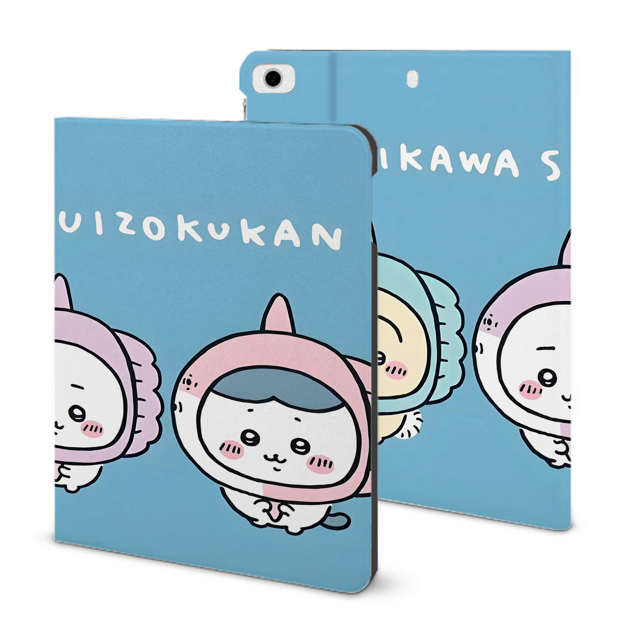 （画像用） ちいかわ Chii-kawa IPad ケース ブック型 PUレザー TPU 耐衝撃 軽量 薄型 ペン収納なし 全面保護 IPad 各モデル対応